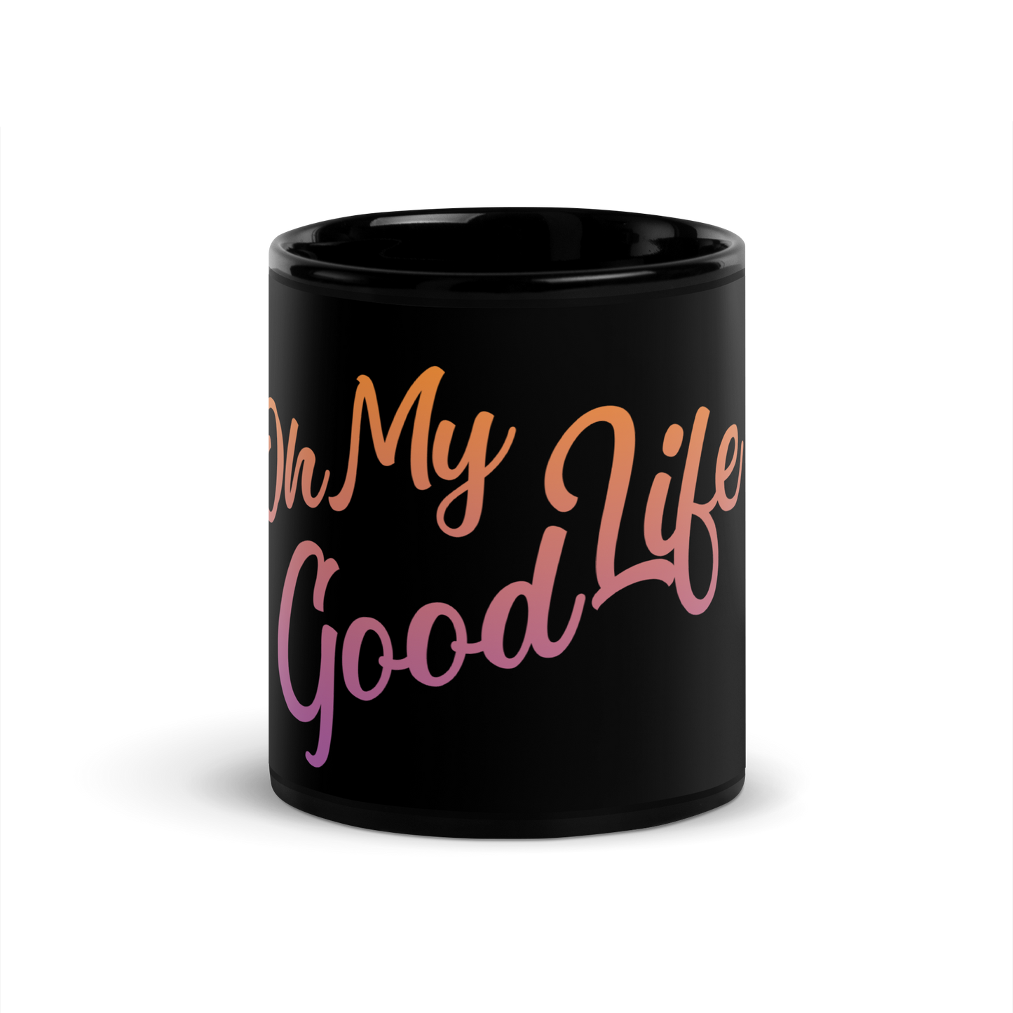 OH MY GOODLIFE Glossy Black Mug