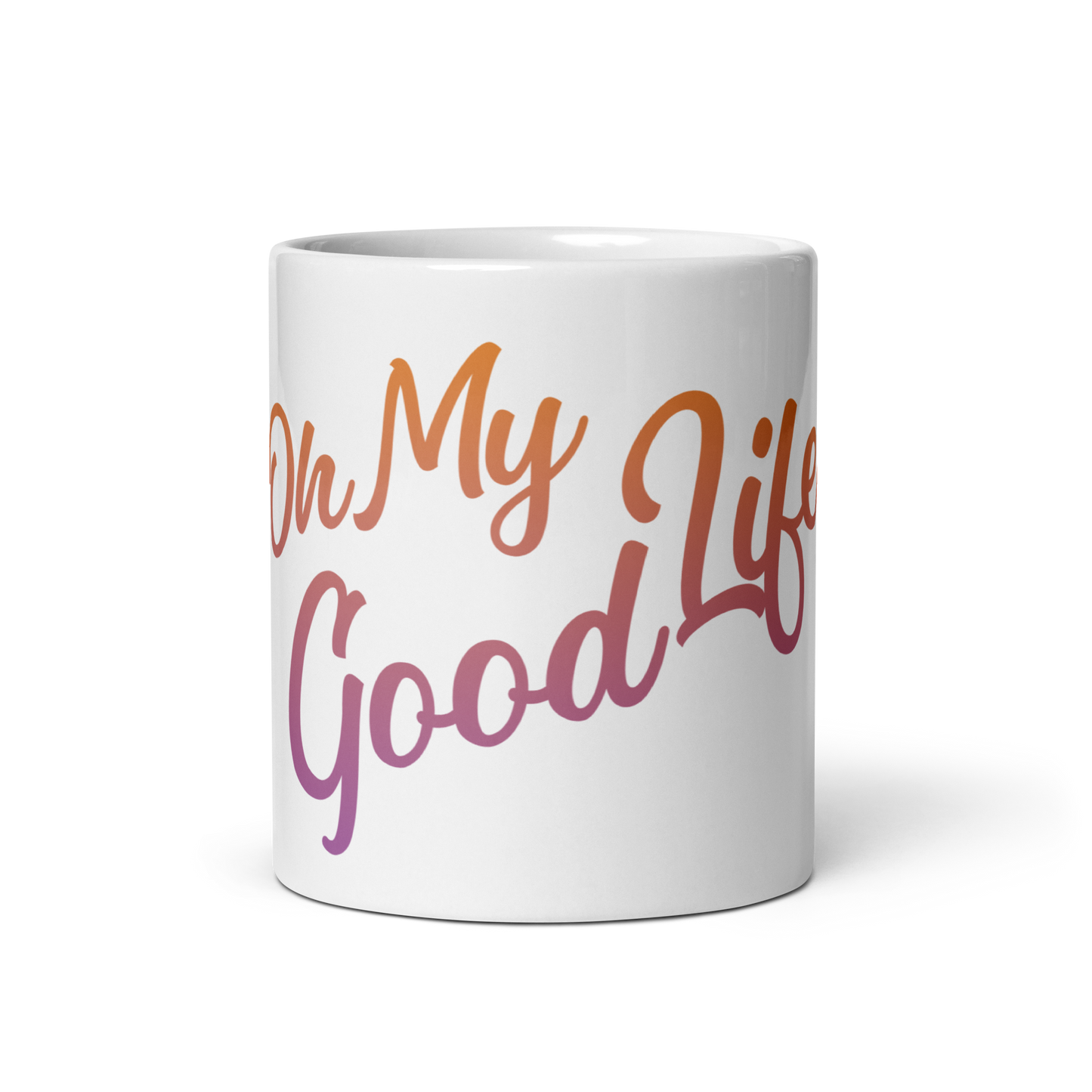 OH MY GOODLIFE Glossy White Mug