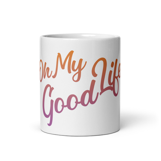 OH MY GOODLIFE Glossy White Mug